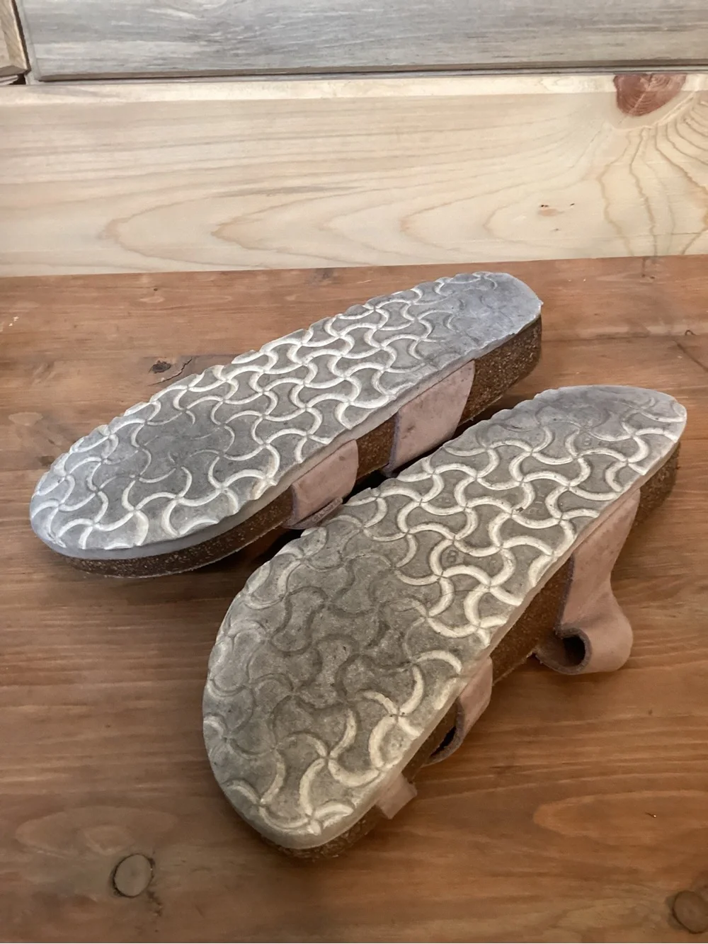 Birkenstock Taupe Leather Adjustable Strap Sandals - Picture 4 of 4